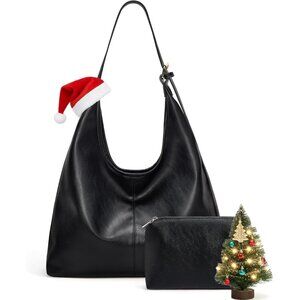 Hobo Bags Purses for Women, Soft Shoulder Bag Vegan Leather Tote Crossbody Purse